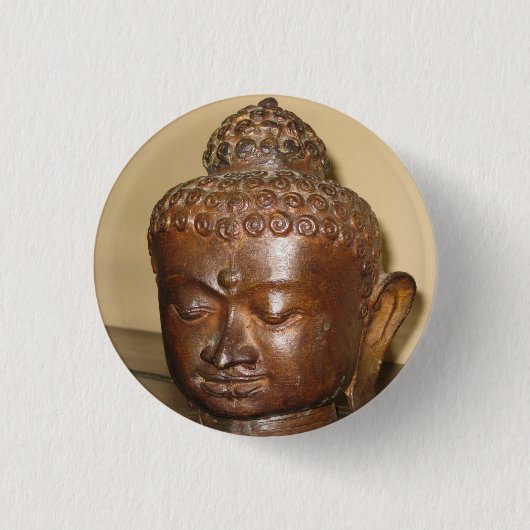 "Boeddha Button! " Ronde Button 3,2 Cm (Voorkant)