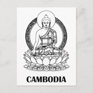 Boeddha Cambodja Briefkaart