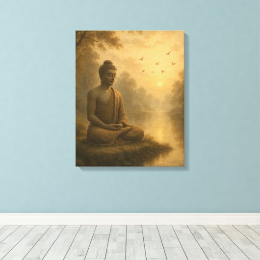 Boeddha Canvas Afdruk (Insitu (Houten vloer))