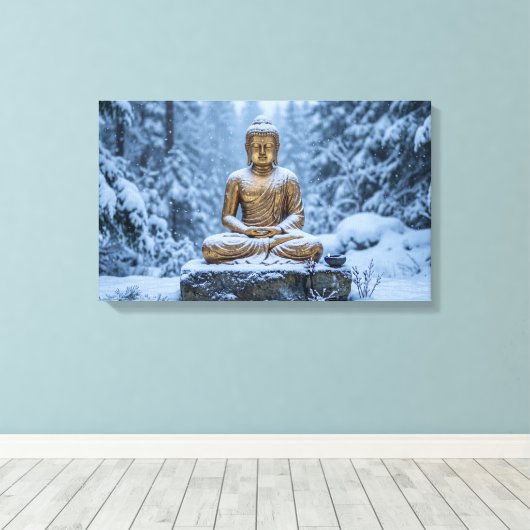 Boeddha Canvas Afdruk (Insitu (Houten vloer))