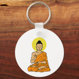 Boeddha cartoon Buddhism.net magneet Sleutelhanger