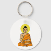 Boeddha cartoon Buddhism.net magneet Sleutelhanger (Achterkant)