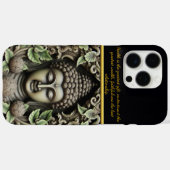 Boeddha Carving met bladeren en orbs Case-Mate iPhone Case (Achterkant (horizontaal))