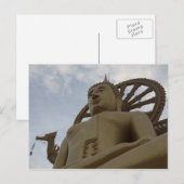boeddha - cirkel briefkaart (Voorkant / Achterkant)