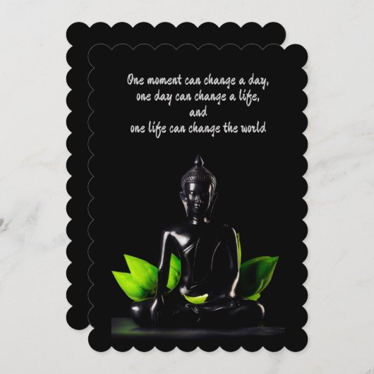 Boeddha Citaat 1 kaart/uitnodiging Kaart (Voorkant / Achterkant)