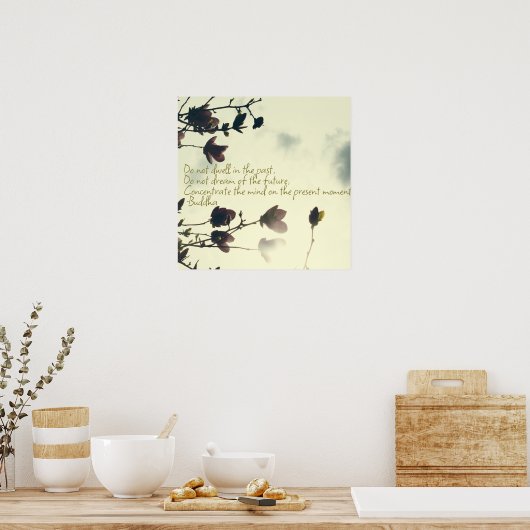 Boeddha citaat op de pasta poster (Keuken)