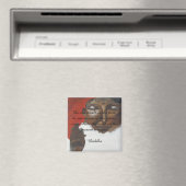 Boeddha citaat op geschilderde Boedha Magneet (Insitu (Vaatwasser))