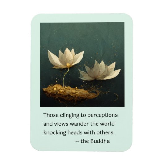 Boeddha citaat over de mening van de bevolking magneet (Verticaal)