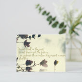 Boeddha citaat over het verleden briefkaart (Staand voorkant)