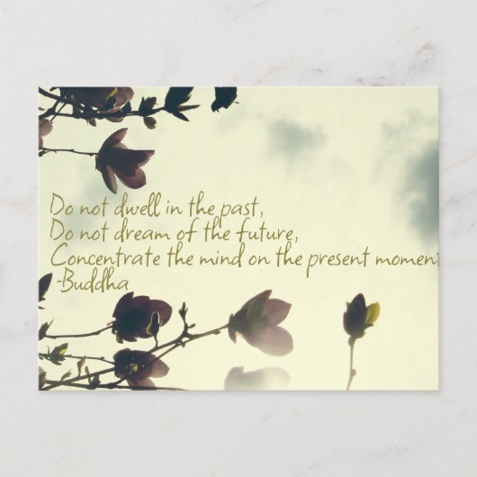 Boeddha citaat over het verleden briefkaart (Voorkant)