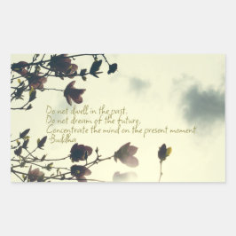 Boeddha citaat over het verleden rechthoekige sticker