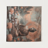 BOEDDHA CITAAT - VREDE KOMT VAN BINNENUIT WANDKLEED (Voorkant (horizontaal))