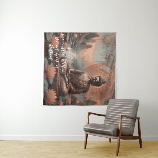 BOEDDHA CITAAT - VREDE KOMT VAN BINNENUIT WANDKLEED (In Situ (horizontaal))