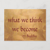 Boeddha-citaat; wat we denken dat we worden briefkaart (Voorkant)