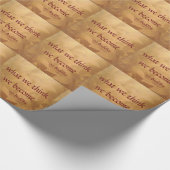 Boeddha-citaat; wat we denken dat we worden cadeaupapier (Hoek)