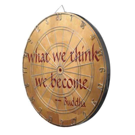 Boeddha-citaat; wat we denken dat we worden dartbord (Voorkant Rechts)