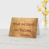 Boeddha-citaat; wat we denken dat we worden kaart (Gele Bloem)