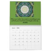 Boeddha citeert inspirerend yoga meditatie kunst kalender (Mar 2026)