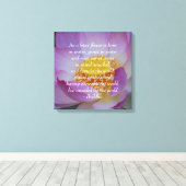 Boeddha citeert Lotus flower Canvas Afdruk (Insitu (Houten vloer))
