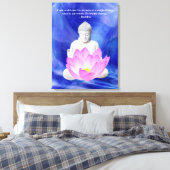 Boeddha citeert Lotus flower Canvas Afdruk (Insitu (Slaapkamer))