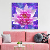 Boeddha citeert Lotus flower Canvas Afdruk (Insitu (Woonkamer))