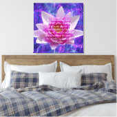 Boeddha citeert Lotus flower Canvas Afdruk (Insitu (Slaapkamer))