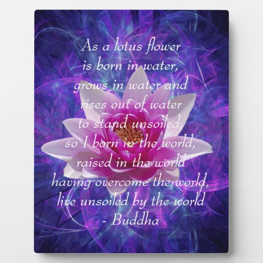 Boeddha citeert Lotus flower Fotoplaat (Voorkant)
