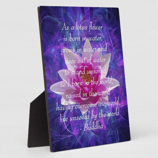 Boeddha citeert Lotus flower Fotoplaat (Zijkant)