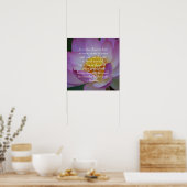 Boeddha citeert Lotus flower Poster (Keuken)