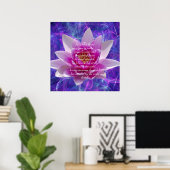 Boeddha citeert Lotus flower Poster (Thuiskantoor)