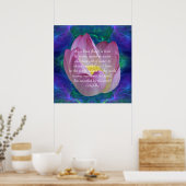 Boeddha citeert Lotus flower Poster (Keuken)