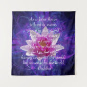 Boeddha citeert Lotus flower Wandkleed (Voorkant)