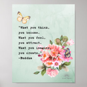 Boeddha citeert poster voor wandkunst