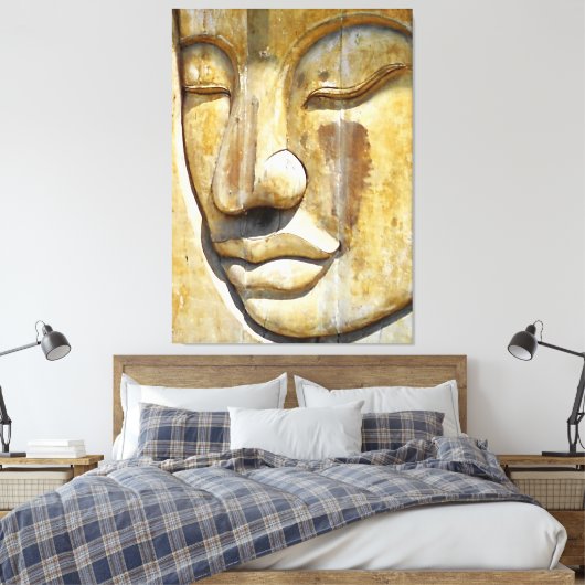 Boeddha close-up canvas afdruk (Insitu (Slaapkamer))