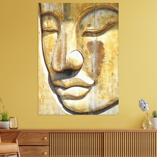 Boeddha close-up canvas afdruk (Insitu (Woonkamer))