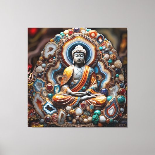 boeddha-core-geode canvas afdruk (Voorkant)