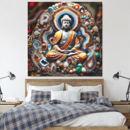boeddha-core-geode canvas afdruk
