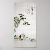 Boeddha Crossing Watanabe Shuseki Fine Art Poster (Voorkant)