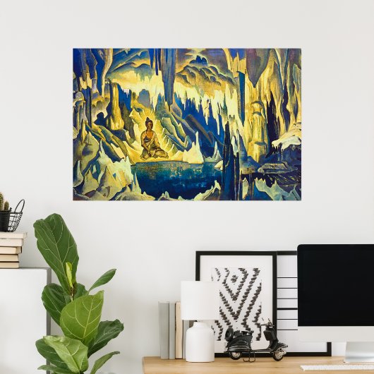 Boeddha, de Conqueror door Nicholas Roerich Poster (Thuiskantoor)