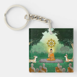 Boeddha, Dharma, Gezongen Acryl Sleutelhanger