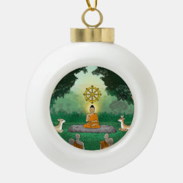 Boeddha, Dharma, Sangha Kerstversiering Keramische Bal Ornament