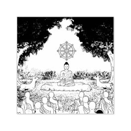 Boeddha, Dharma, Sangha Zelfinktstempel Zelfinktende Stempel