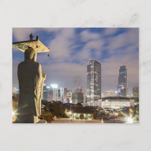 Boeddha die Seoul bekijkt Briefkaart