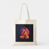Boeddha digitale kunst tote bag (Achterkant)