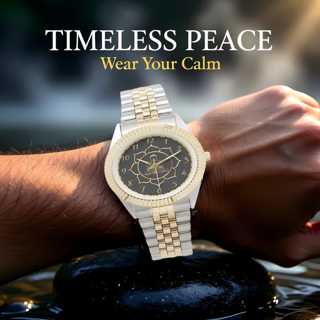 Boeddha doet meditatie spiritueel horloge (Creator heeft geüpload)