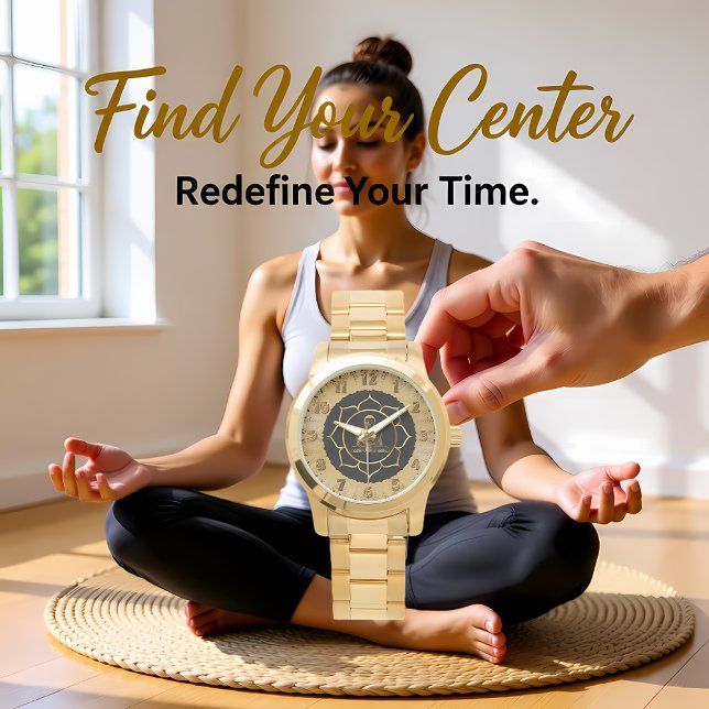 Boeddha doet meditatie spirituele yoga horloge (Creator heeft geüpload)