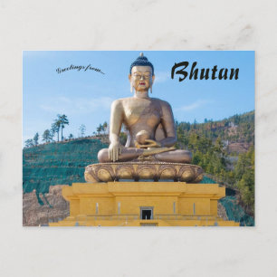 Boeddha Dordenma standbeeld in Bhutan Briefkaart