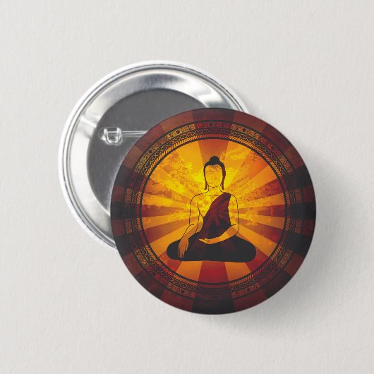 Boeddha-druk Ronde Button 5,7 Cm (Voorkant /achterkant)