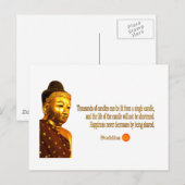 Boeddha ~ Duizenden kaarsen kunnen weg zijn ... Briefkaart (Voorkant / Achterkant)