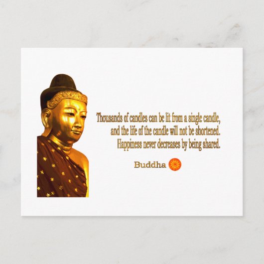 Boeddha ~ Duizenden kaarsen kunnen weg zijn ... Briefkaart (Voorkant)